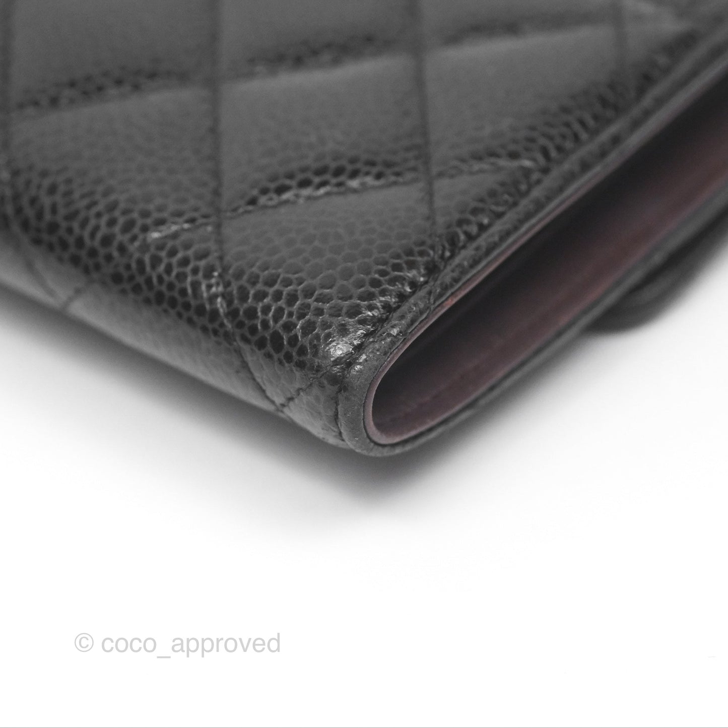 Chanel Classic Short Flap Wallet Black Caviar Silver Hardware