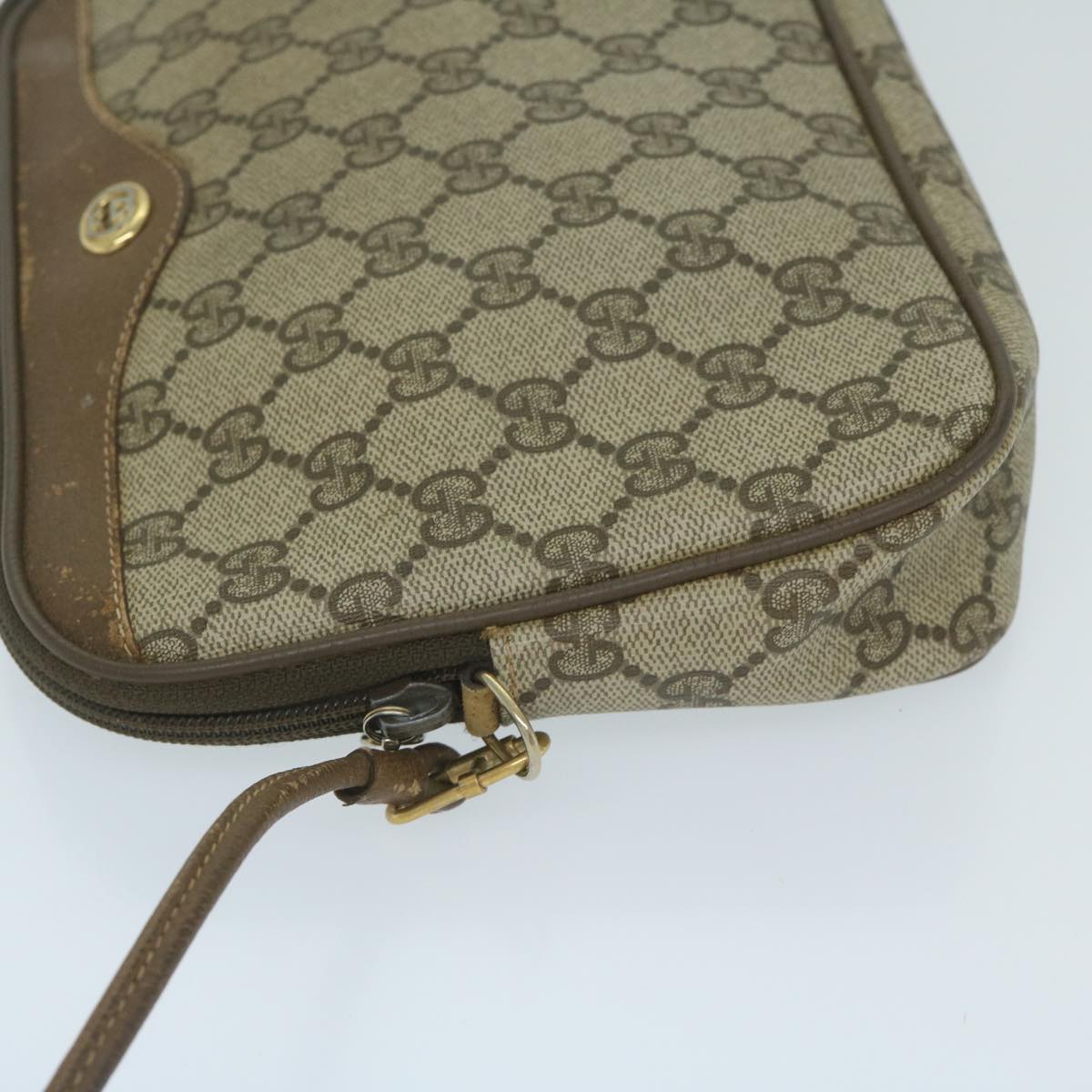 GUCCI GG Supreme Shoulder Bag PVC Leather Beige 56 02 068  63794