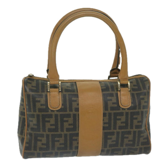 Luxury FendiZucca Canvas Hand Bag Black Brown63796