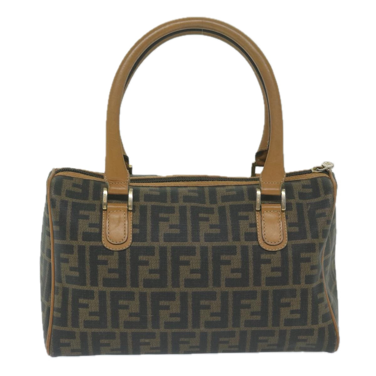Luxury FendiZucca Canvas Hand Bag Black Brown63796