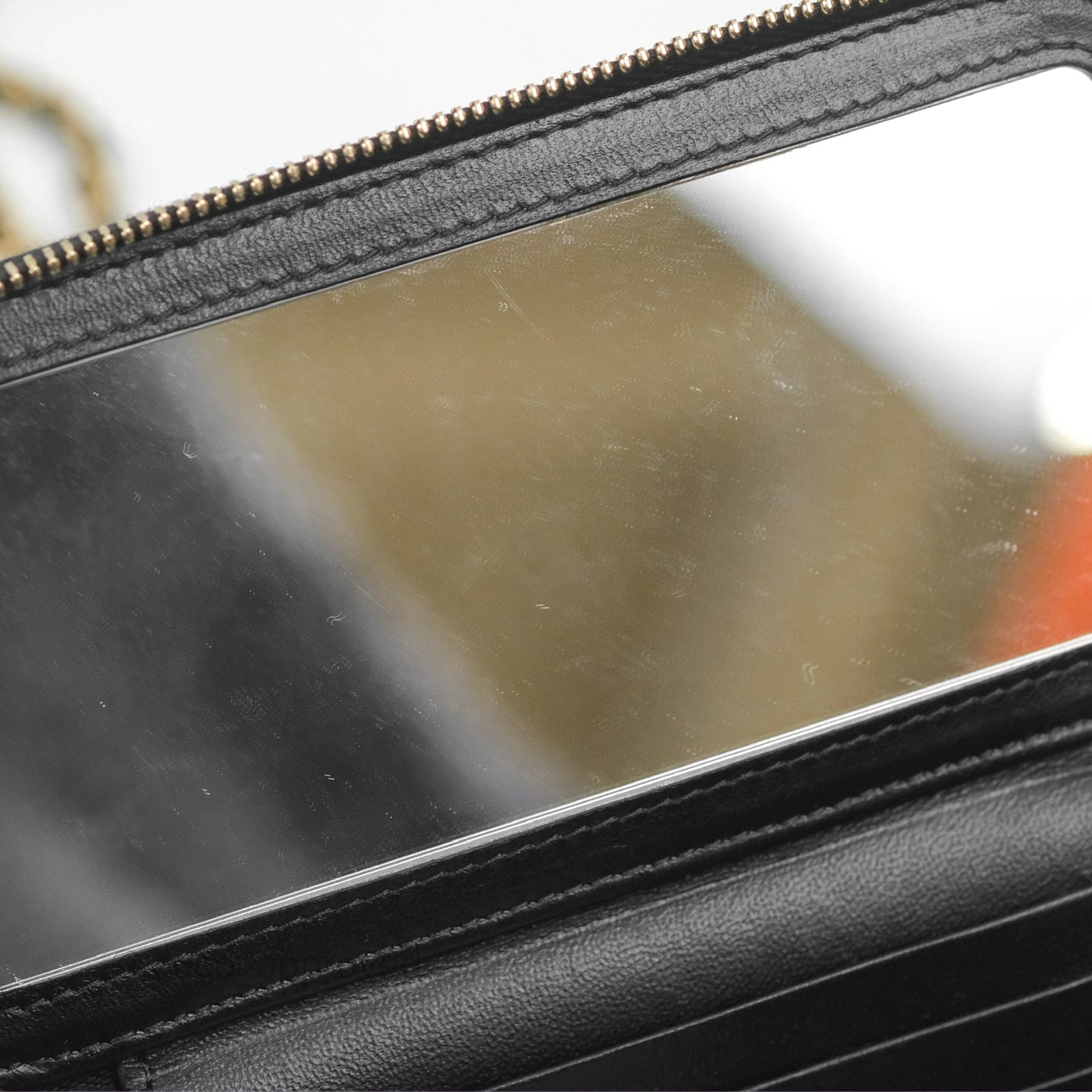 Chanel Vanity Rectangular Metal Top Handle Black Lambskin Aged Gold Hardware 22B