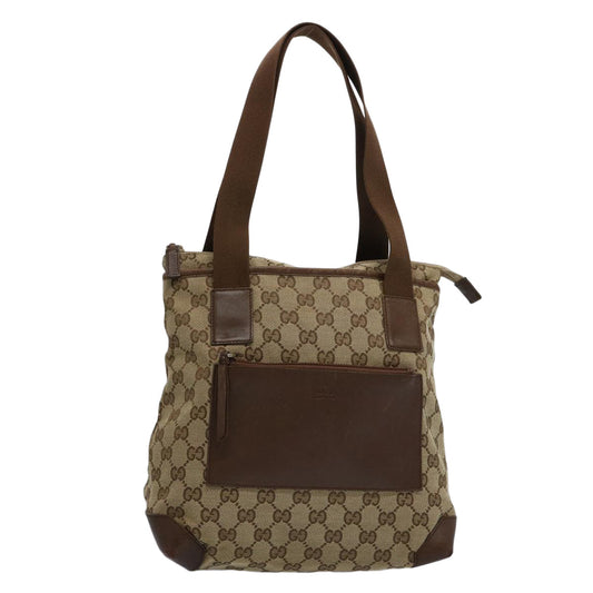 GUCCI GG Canvas Tote Bag Beige  63805