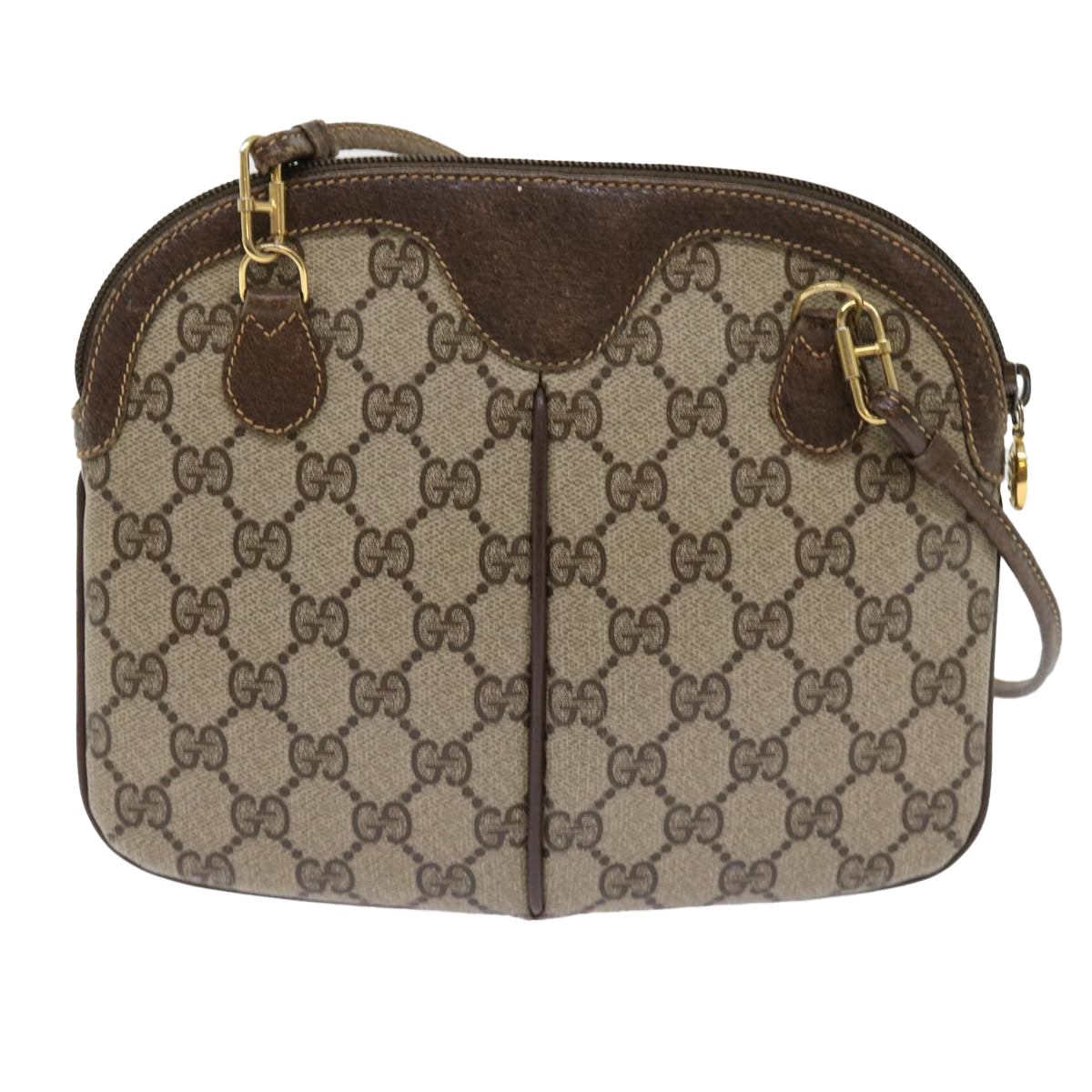 GUCCI GG Supreme Web Sherry Line Shoulder Bag Beige Red 904 02 047  63818