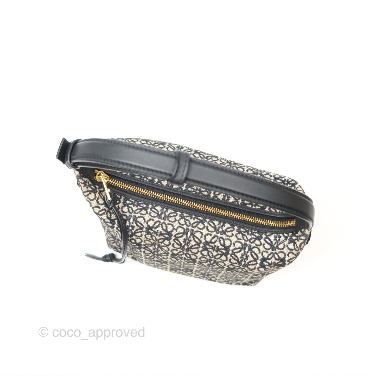 Loewe Small Cubi bag in Anagram Jacquard & Calfskin Navy/Black