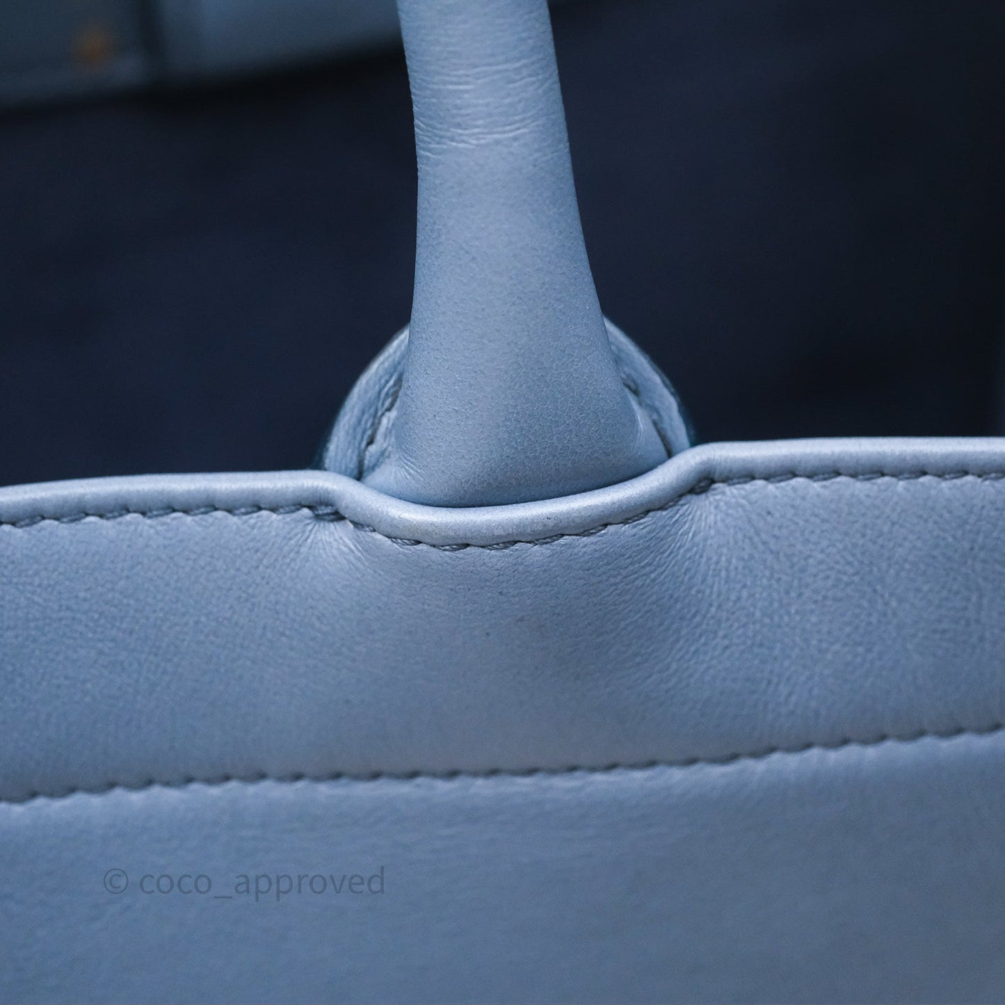 Christian Dior Medium Book Tote Blue Calfskin