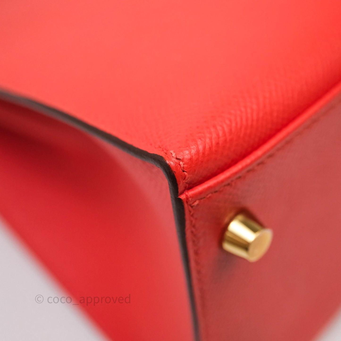 Hermès Kelly 28 Sellier Capucine 9T Epsom Gold Hardware