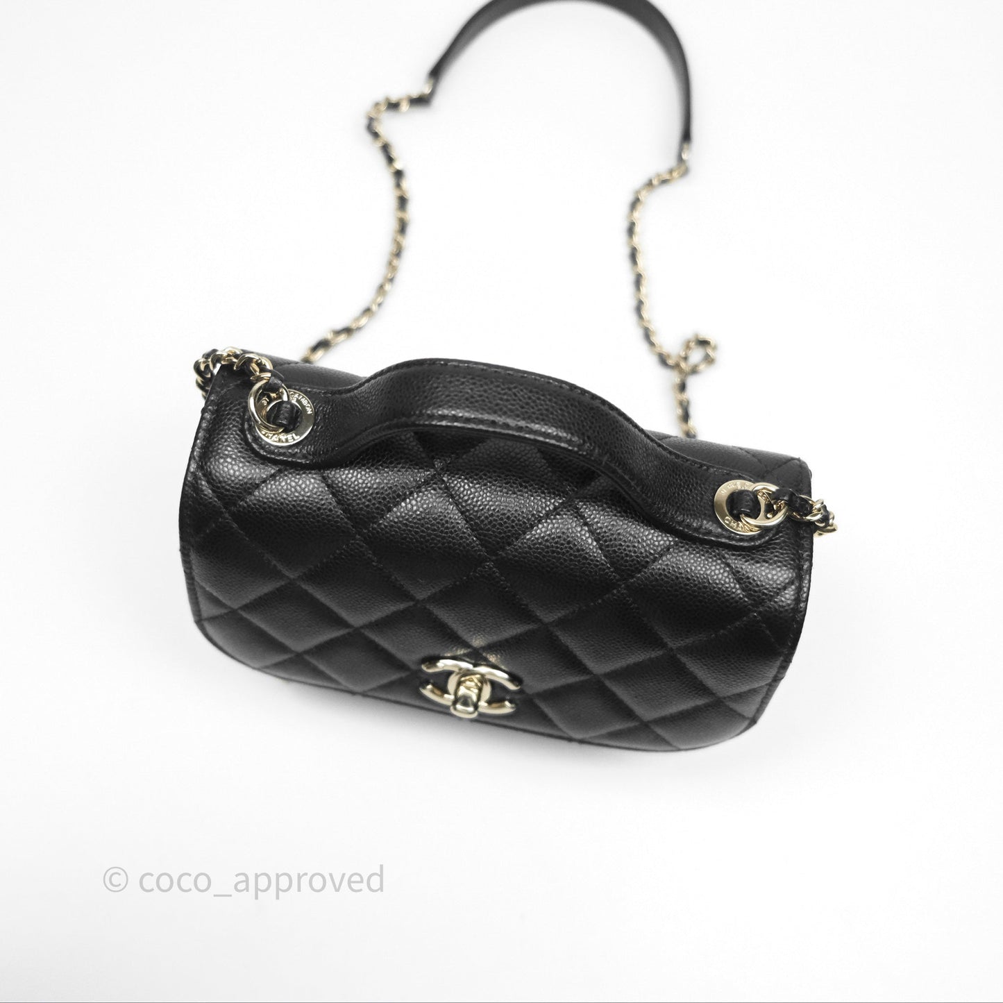 Chanel Quilted Small Business Affinity Flap Black Caviar Gold Hardware