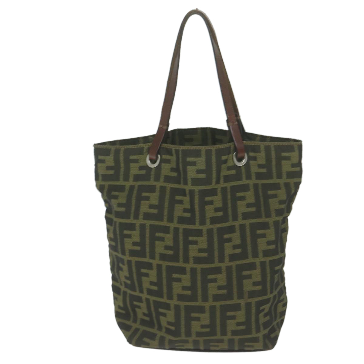 Luxury FendiZucca Canvas Tote Bag Black Brown63898
