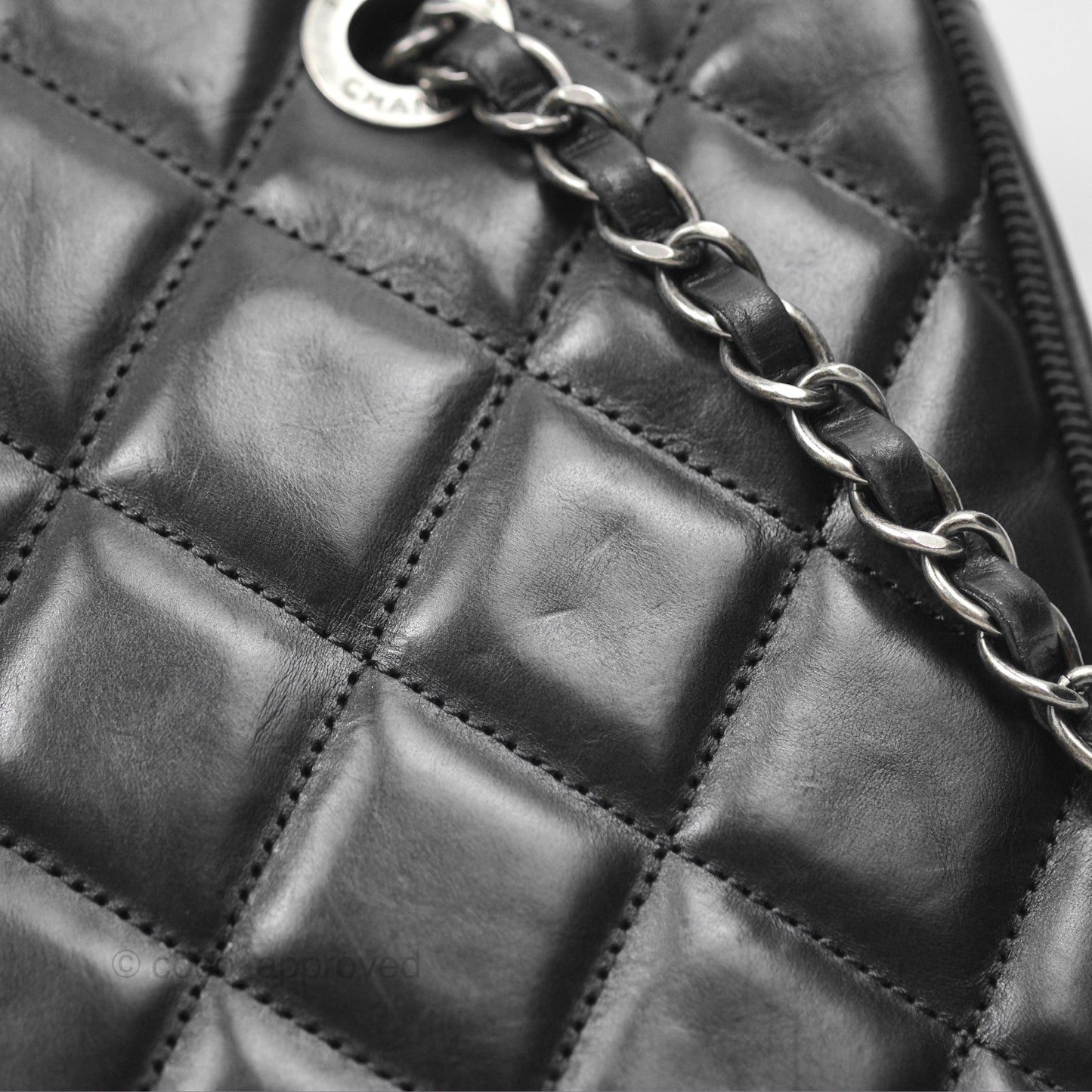Chanel Large Ballerine Camera Case Black Calfskin Ruthenium Hardware