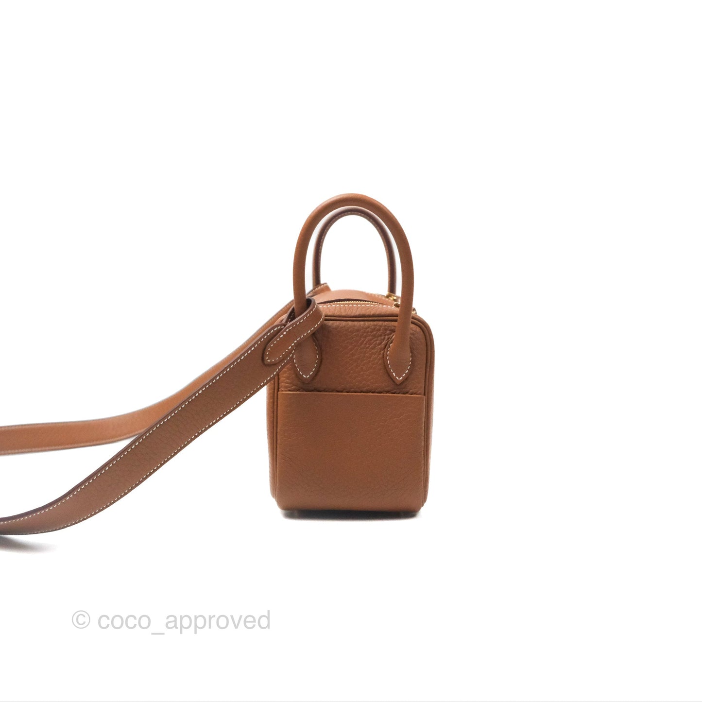 Hermès Mini Lindy 20 Gold Clemence Gold Hardware