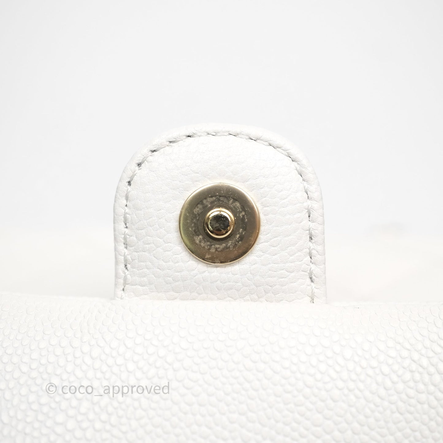 Chanel Duma Backpack White Caviar Gold Hardware 23K