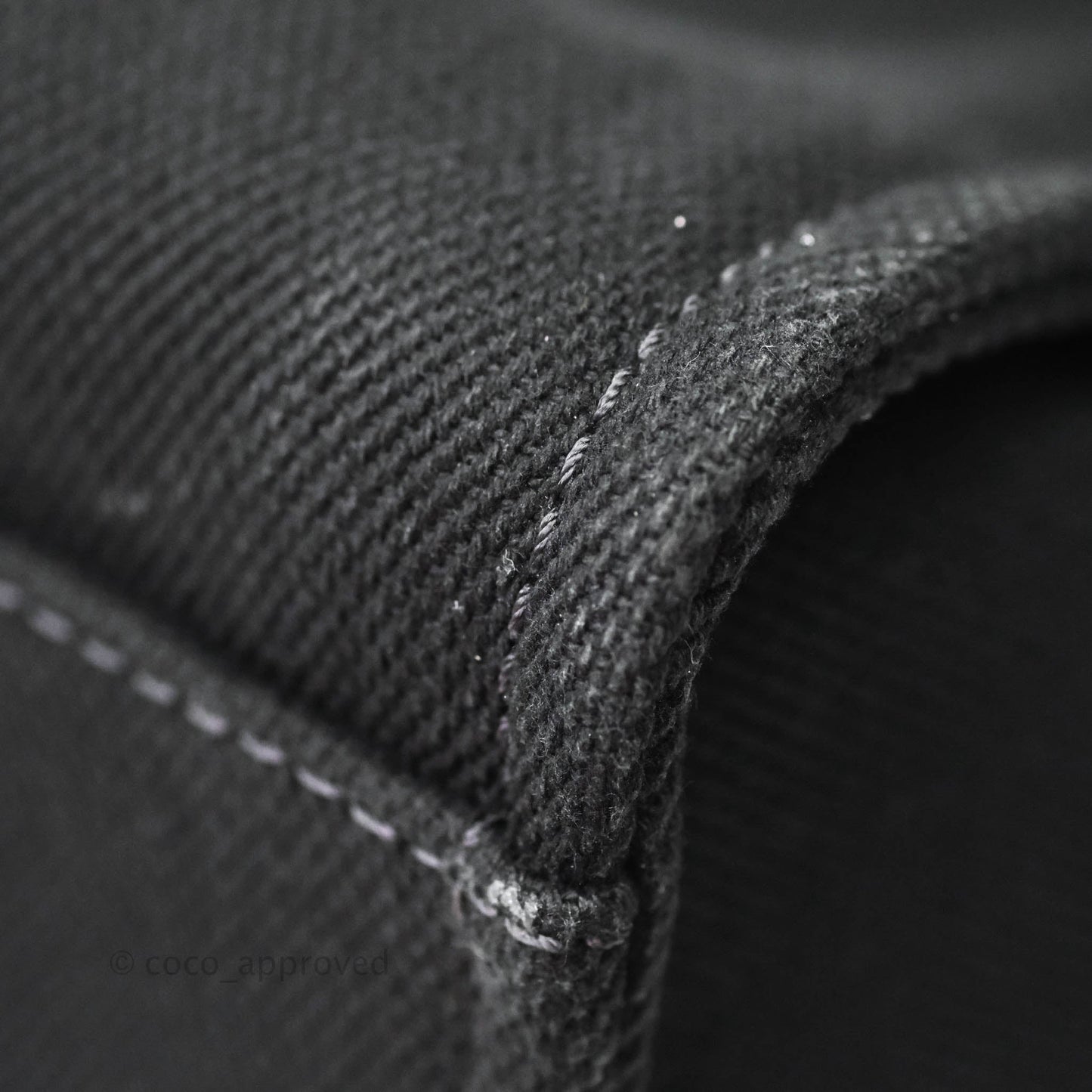 Chanel Medium Deauville Black Canvas Imitation Pearl