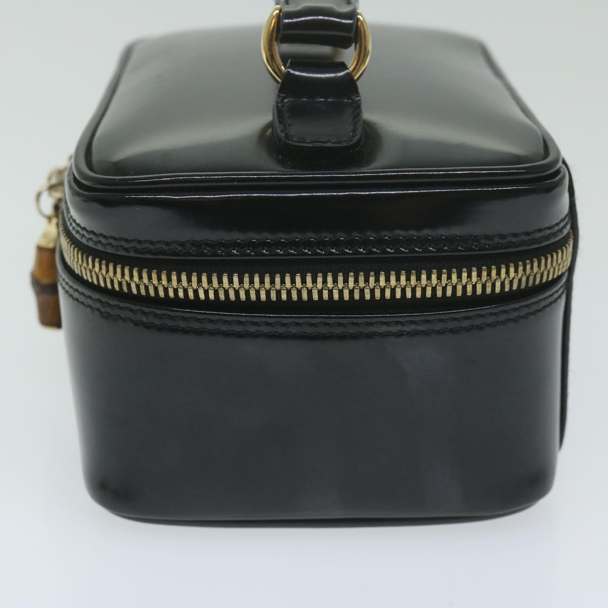 GUCCI Vanity Cosmetic Pouch Patent leather Black 032 1956 0151  63941