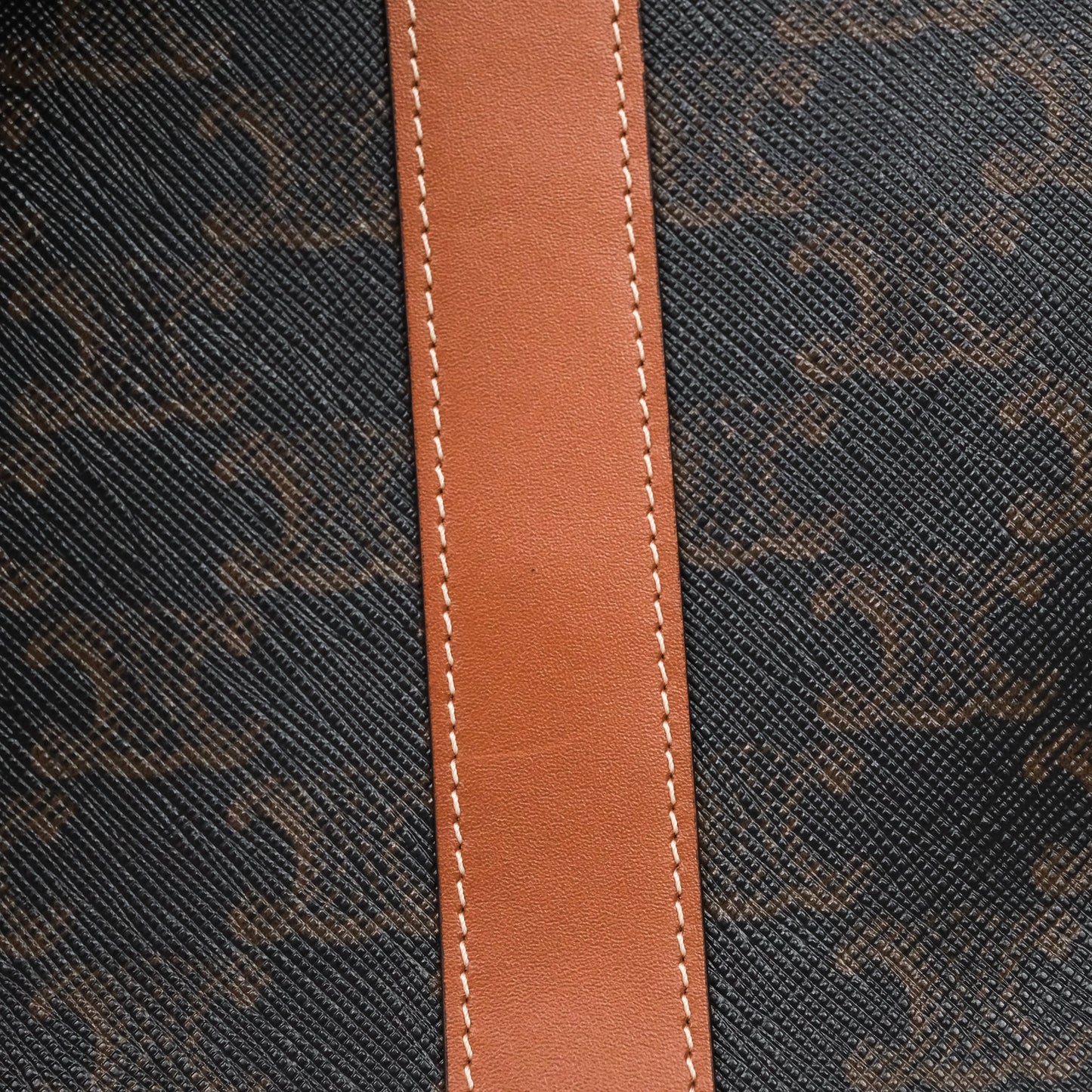Celine Small Bucket Triomphe Canvas Tan Calfskin