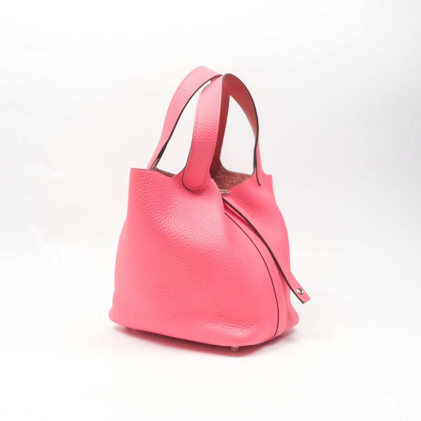 Hermès Picotin Lock 18 Eclat Rose Azalee Clemence/ Terre Battue Swift Palladium Hardware