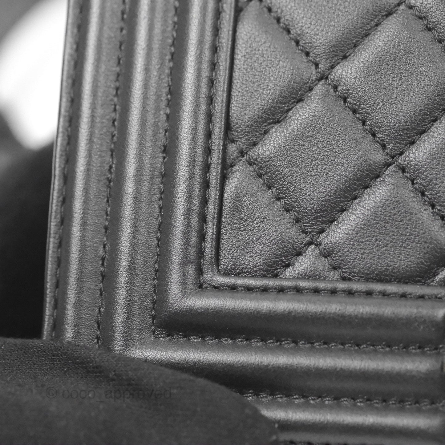 Chanel Small Boy Black Calfskin Ruthenium Hardware