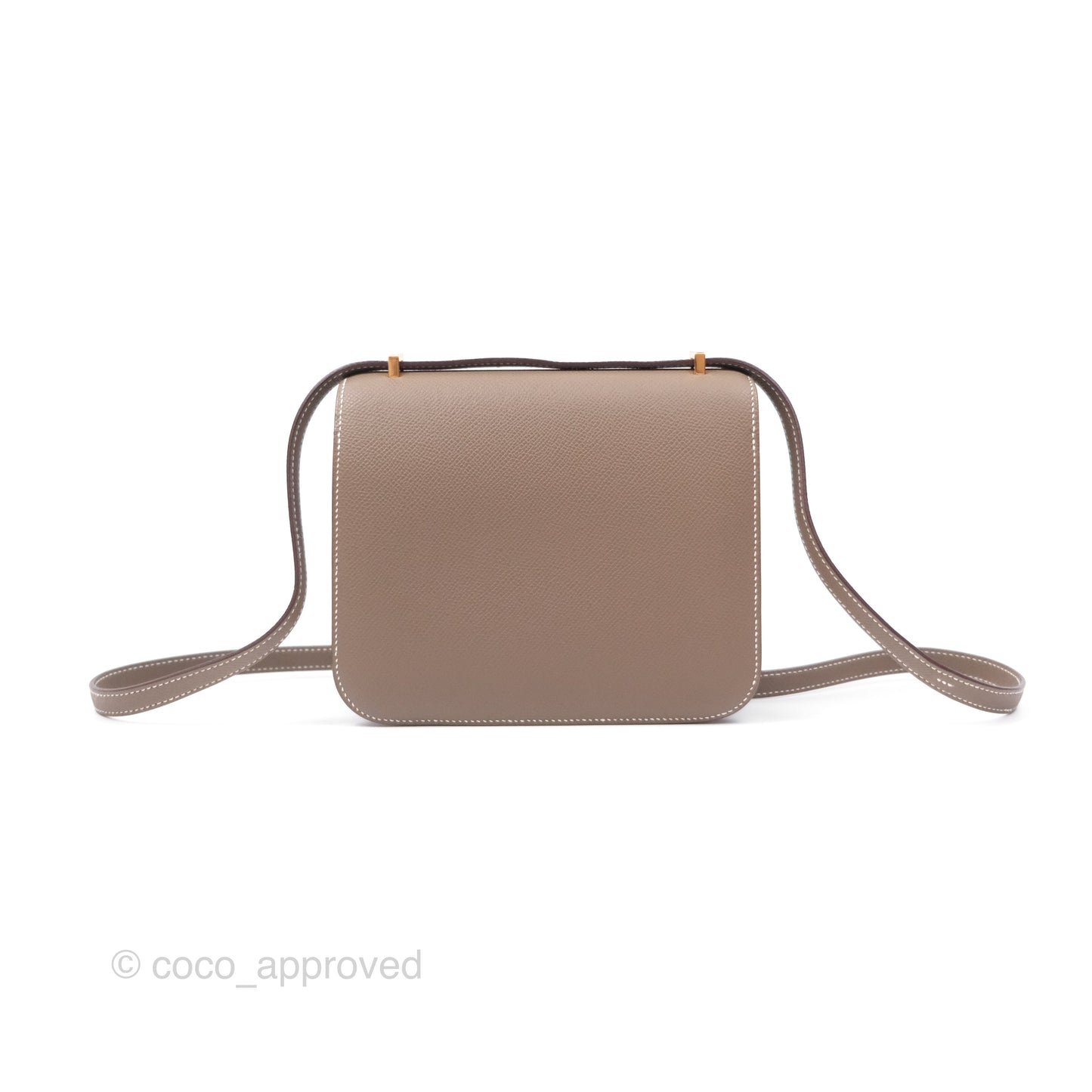 Hermès Constance Mini 18cm Mirror Etoupe 18 Epsom Rose Gold Hardware