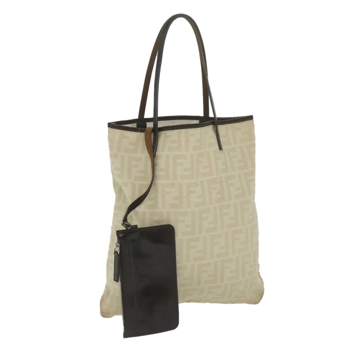 Luxury FendiZucca Canvas Tote Bag Beige63991