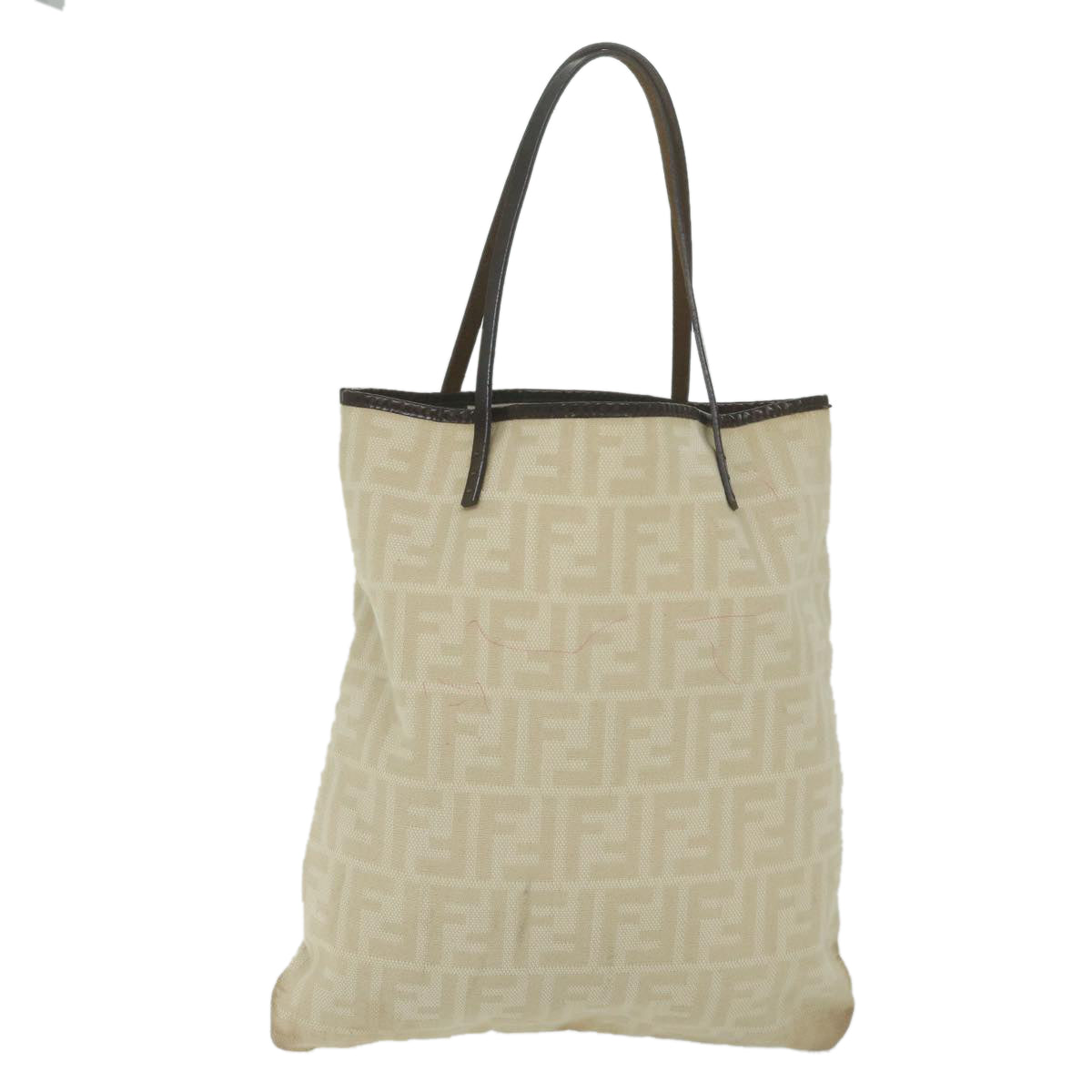 Luxury FendiZucca Canvas Tote Bag Beige63991