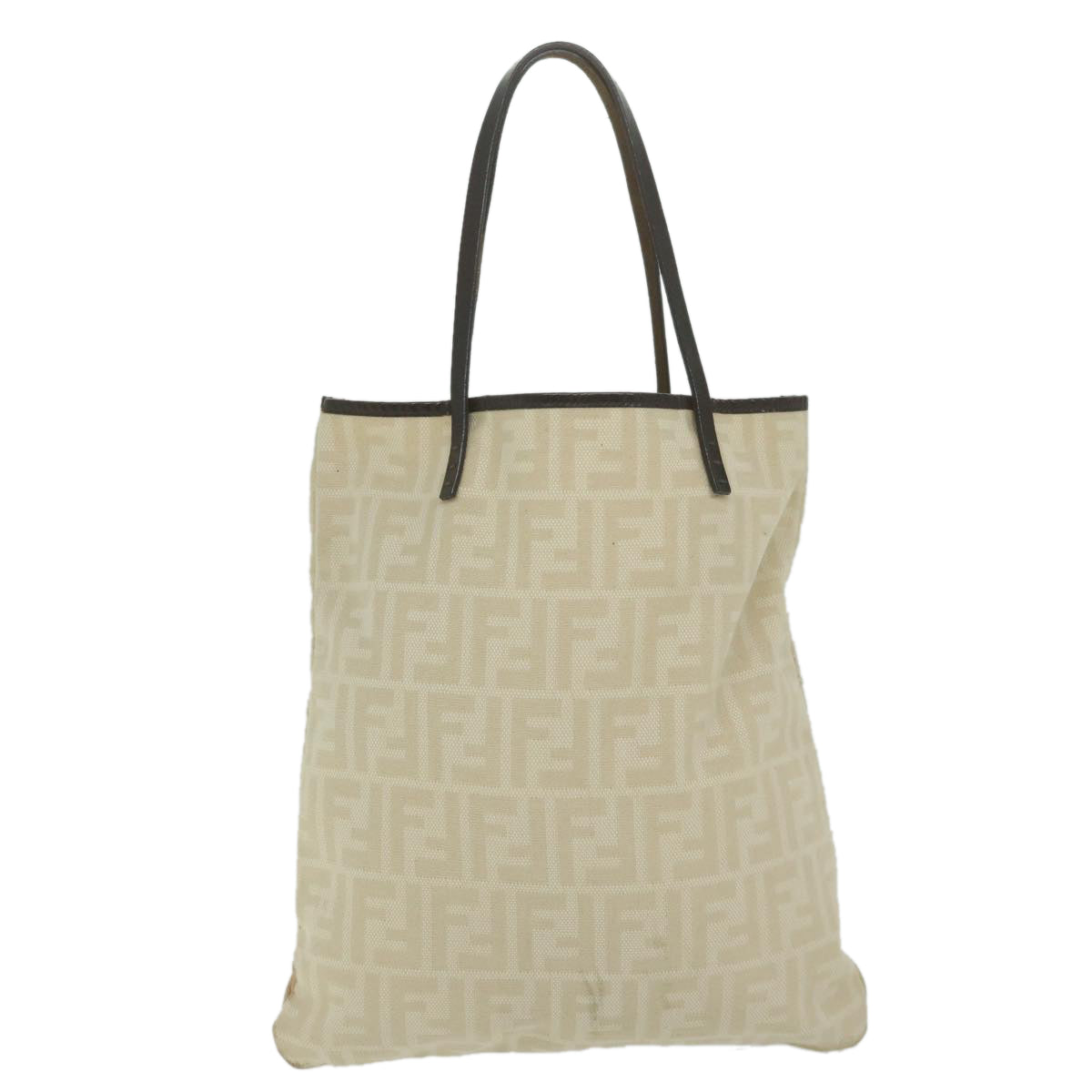Luxury FendiZucca Canvas Tote Bag Beige63991