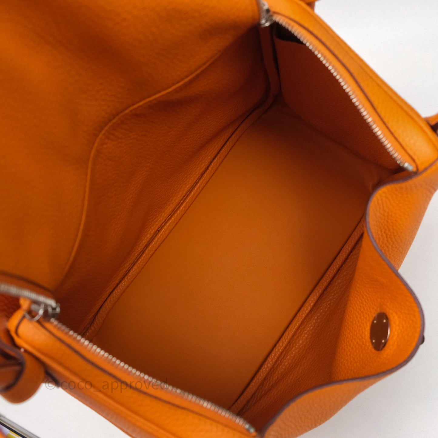 Hermès Lindy 30 Abricot I9 Clemence Palladium Hardware