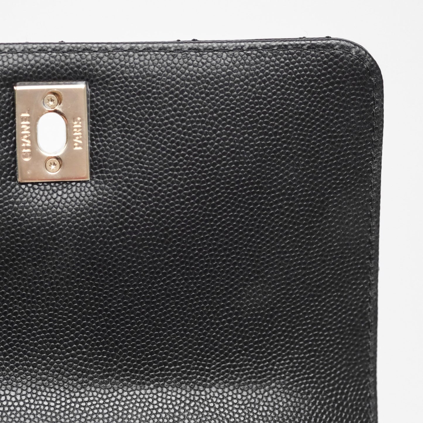 Chanel Mini Coco Handle Quilted Black Caviar Gold Hardware