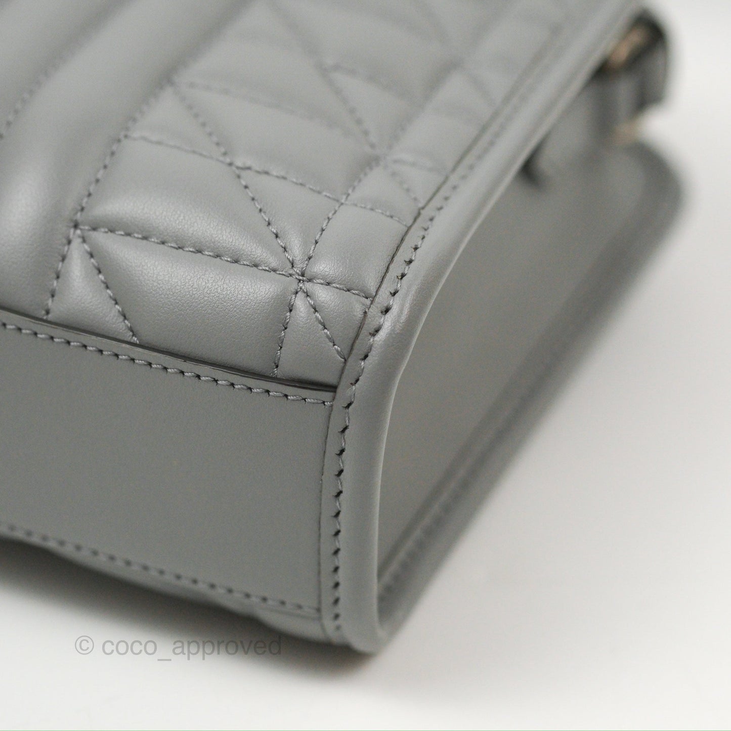 Gucci Mini GG Marmont Vertical Tote Bag Grey Silver Hardware