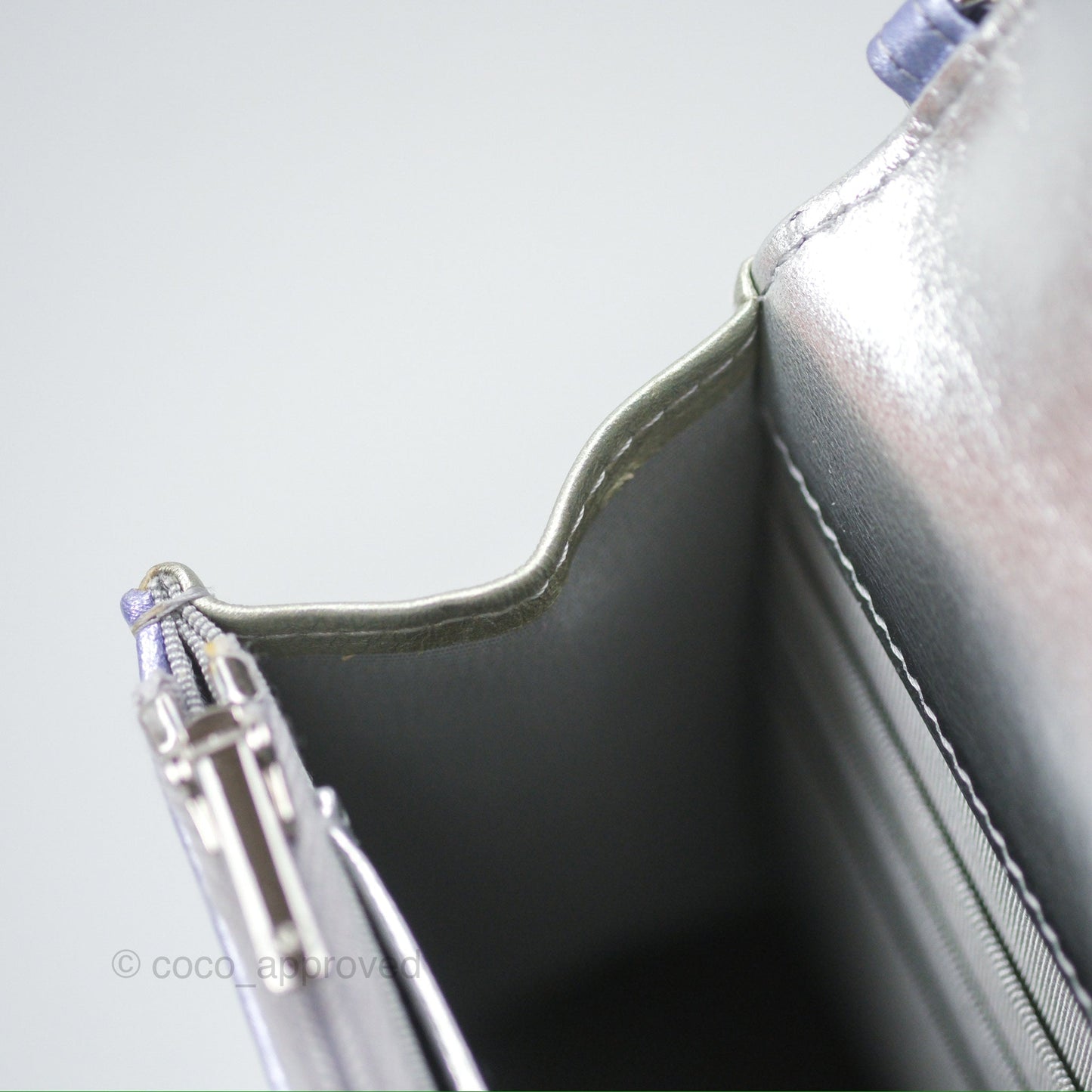 Chanel Classic Quilted Wallet on Chain WOC Iridescent Rainbow Calfskin 21K