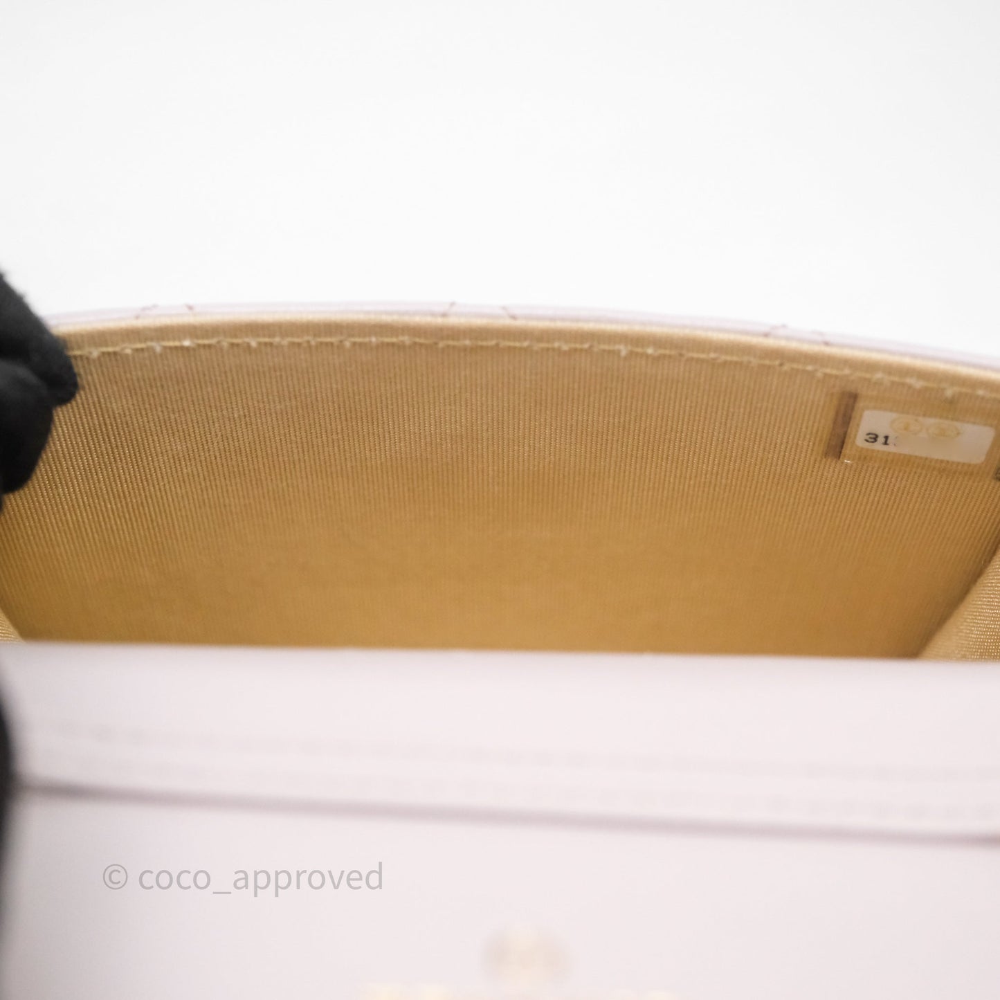 Chanel Pearl Crush Mini Clutch Belt Bag Lilac Lambskin Aged Gold Hardware