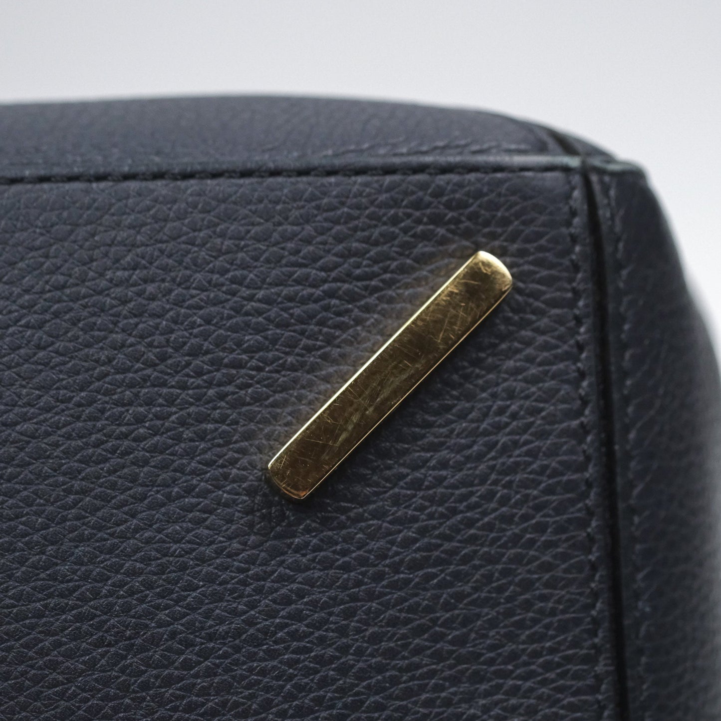 Loewe Medium Puzzle Bag Navy Calfskin Gold Hardware