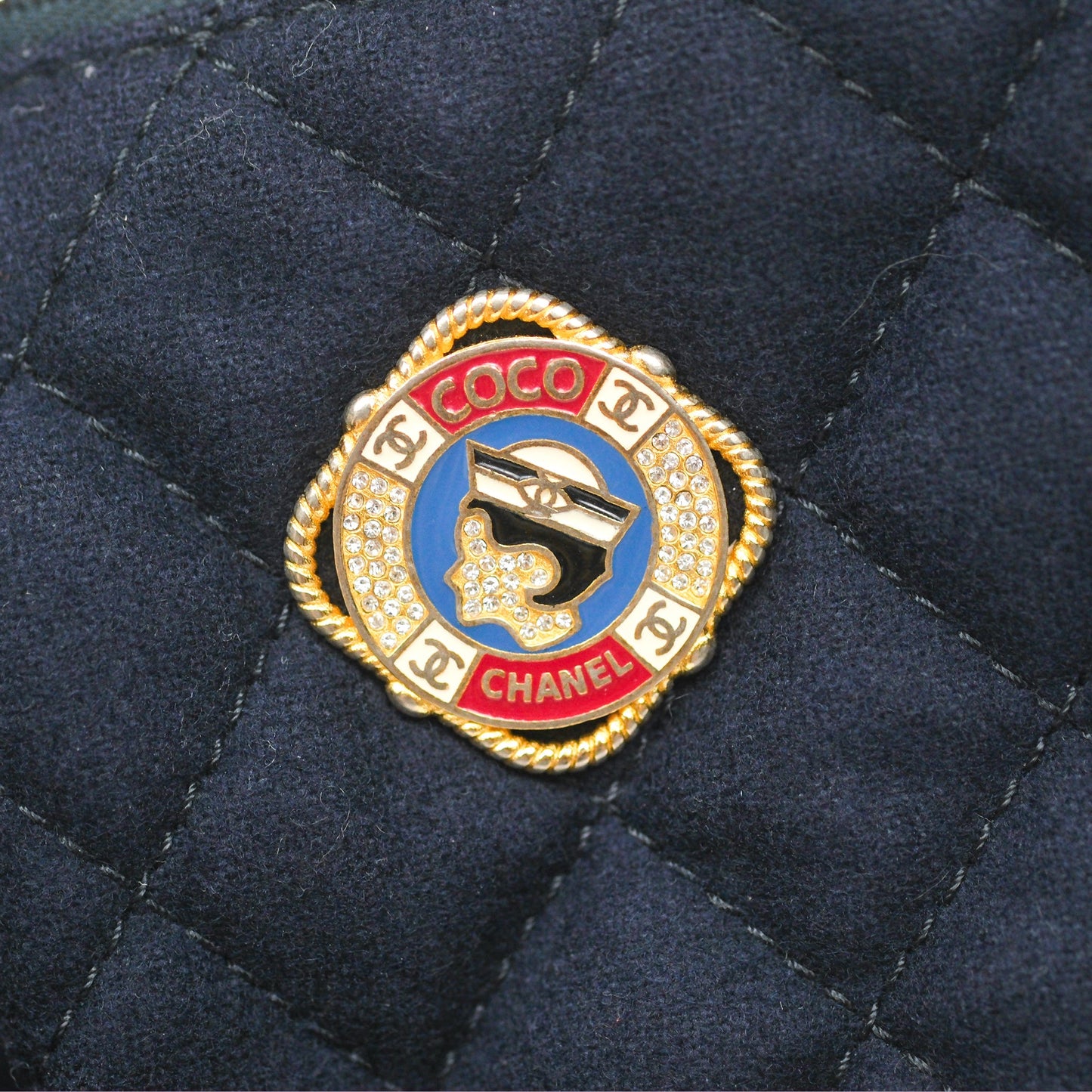 Chanel Paris Hamburg Charms Belt Bag Navy Wool Lambskin