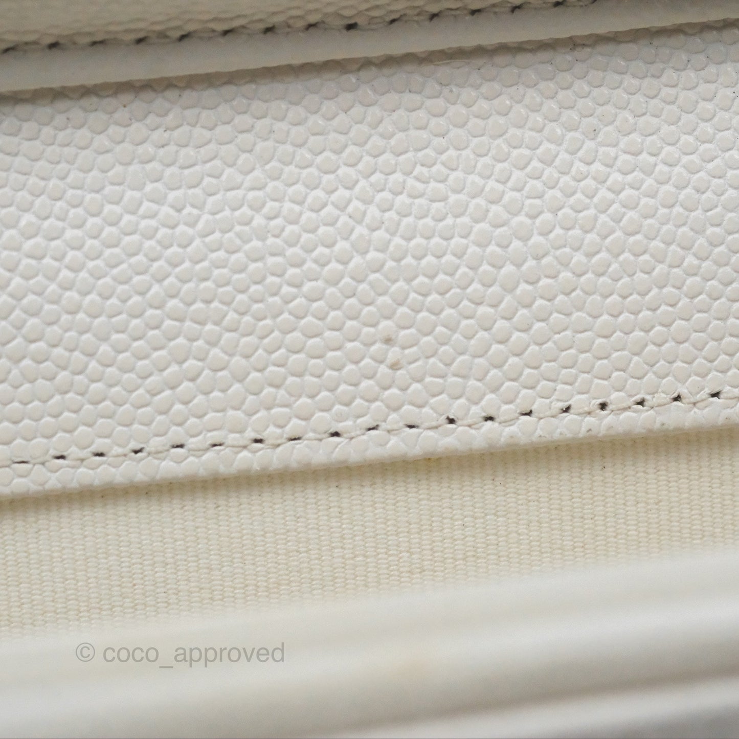 Chanel Quilted Classic Wallet on Chain WOC White Caviar Gold Hardware