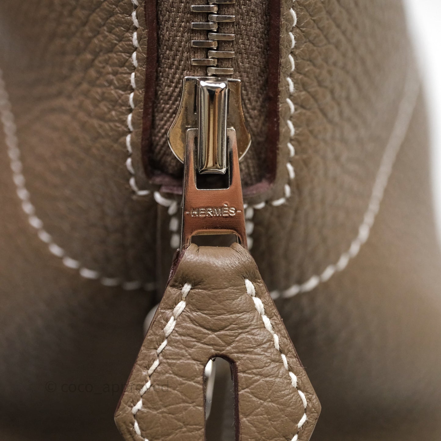 Hermès Bolide 31 Etoupe Evercolor Clemence Palladium Hardware