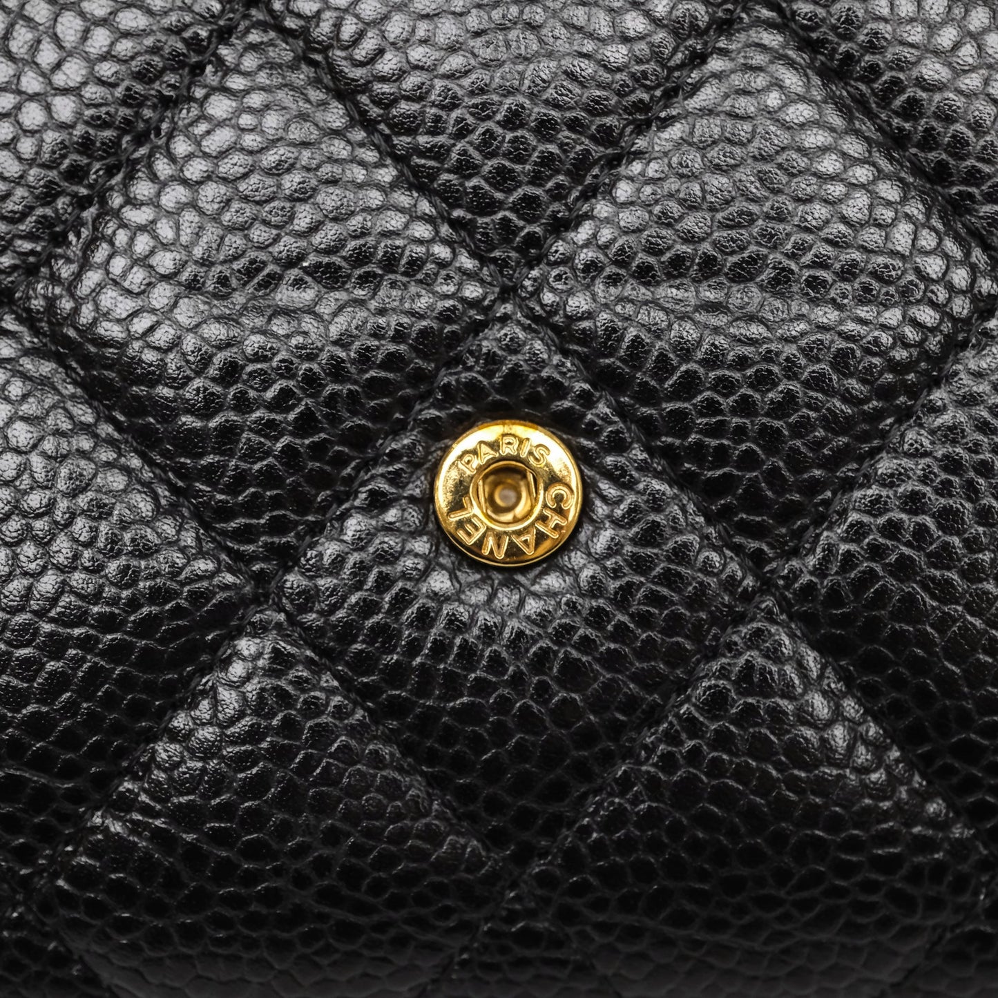 Chanel Classic Short Flap Wallet Black Caviar Gold Hardware