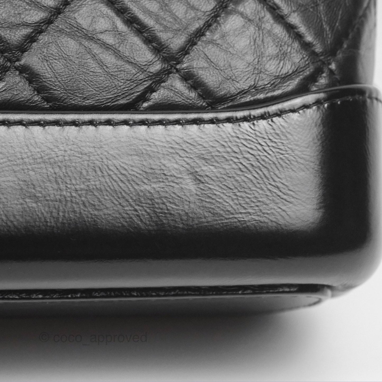Chanel Small Gabrielle Hobo Quilted Black Aged Calfskin