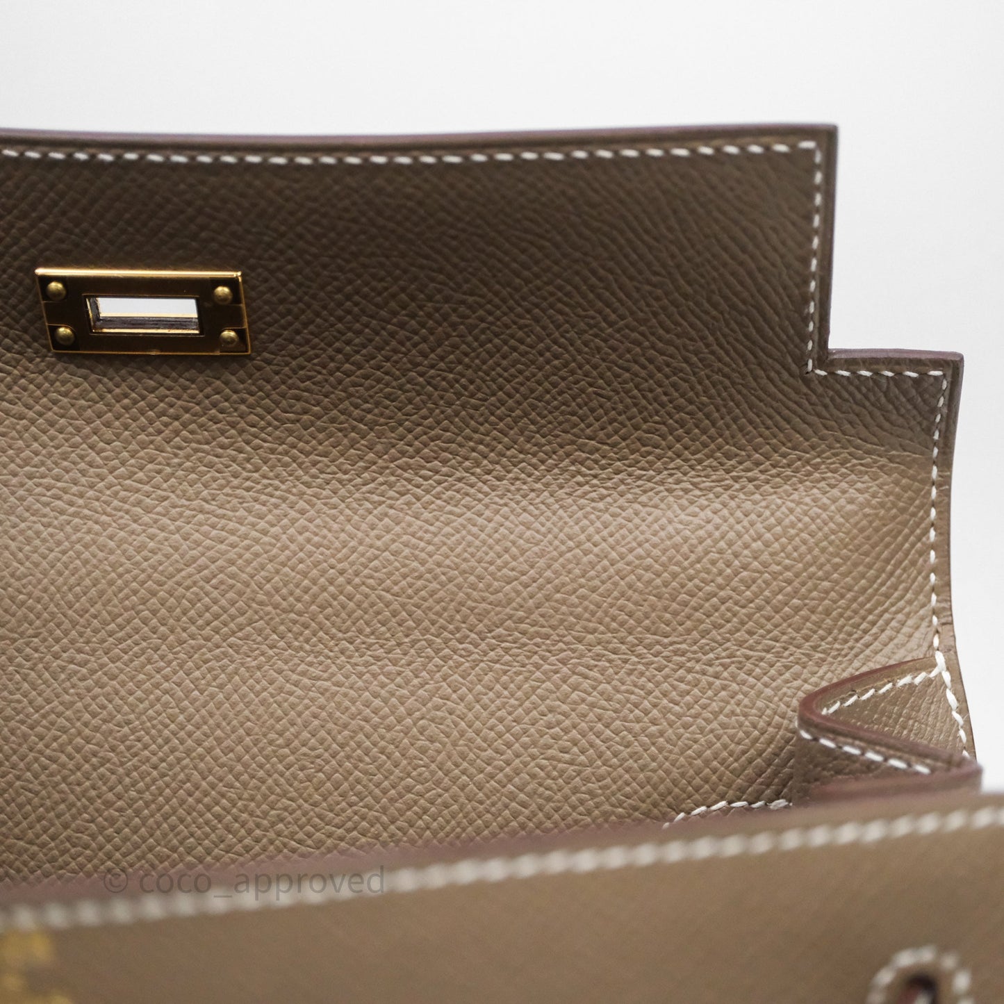 Hermes Kelly 25 Etoupe 18 Epsom Gold Hardware