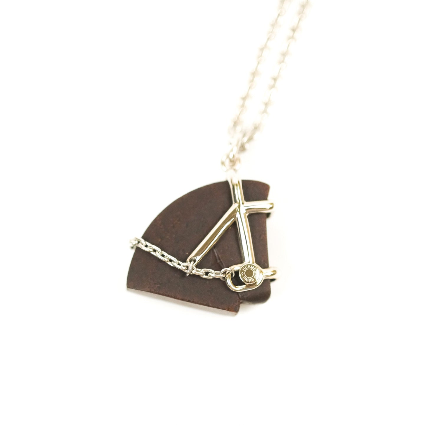 Hermès Cheval Necklace Burn Palladium Hardware
