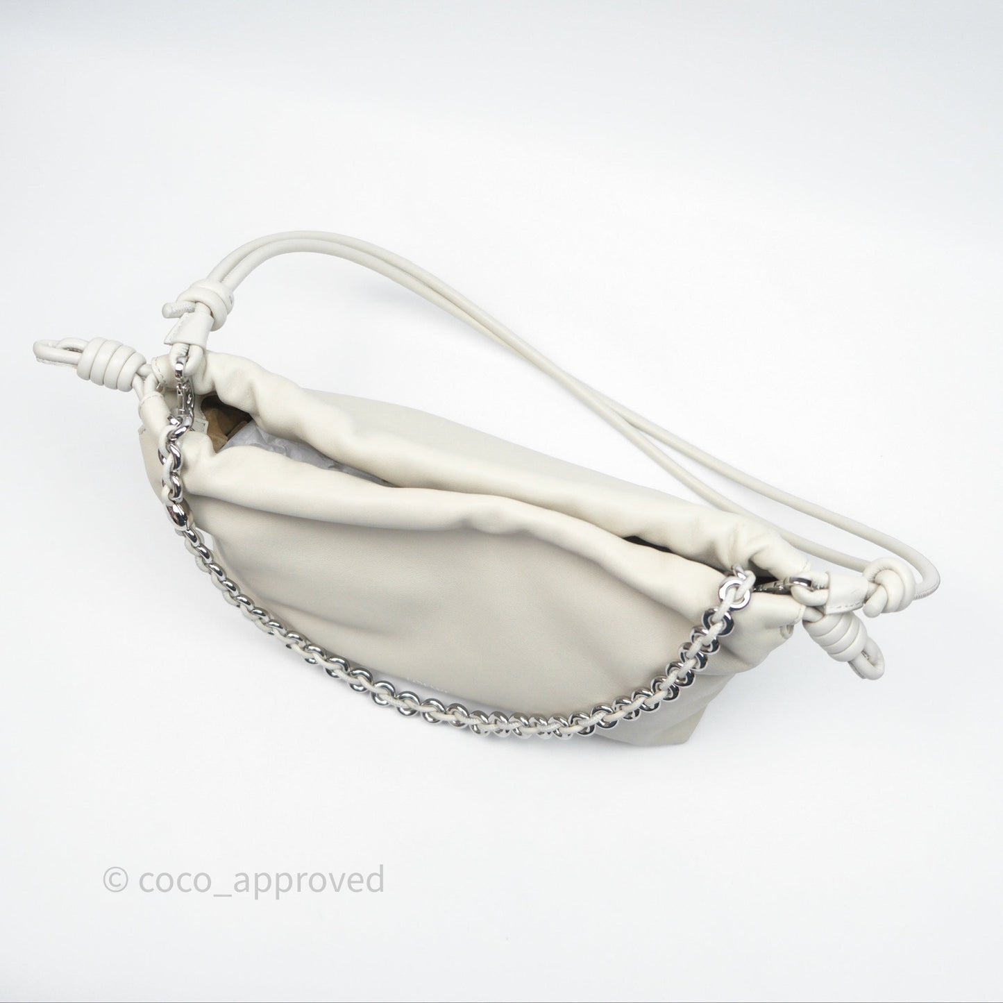 Loewe Medium Flamenco Purse in Mellow Nappa Lambskin Sea Salt