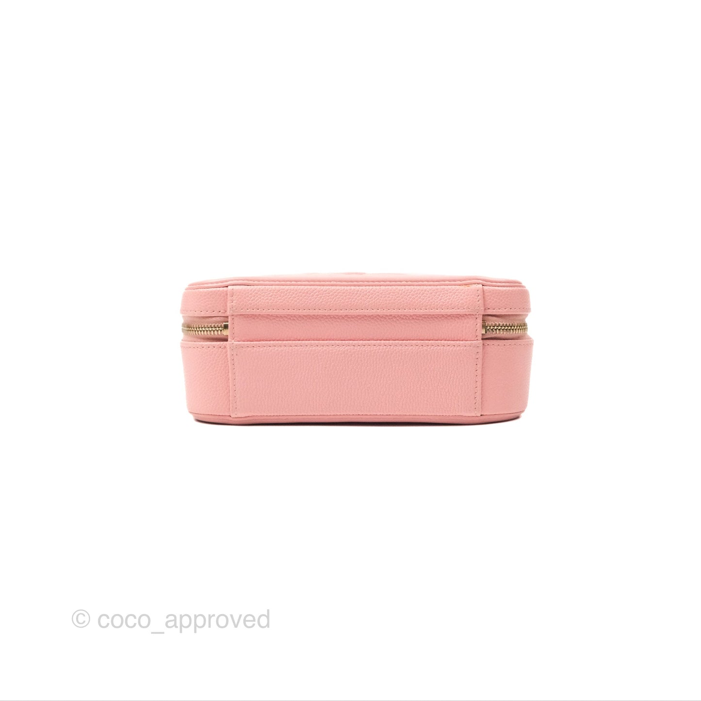 Chanel Quilted Medium CC Filigree Vanity Case Pink Caviar Gold Hardware
