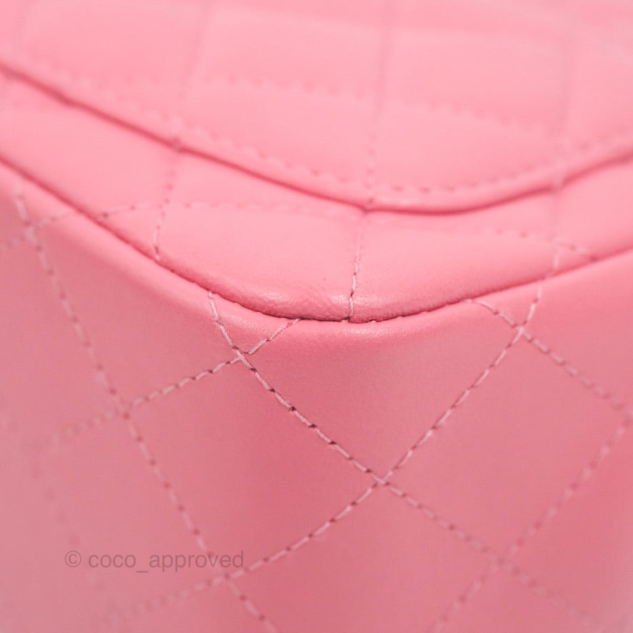 Chanel Mini Square Flap Pink Lambskin Gold Hardware