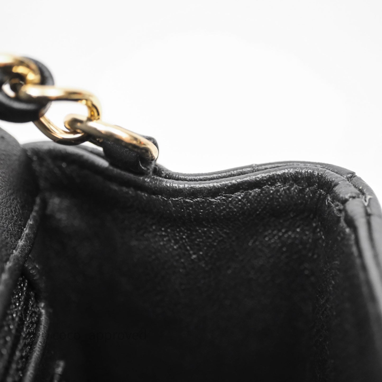 Chanel Quilted Mini Rectangular Chevron Black Lambskin Gold Hardware
