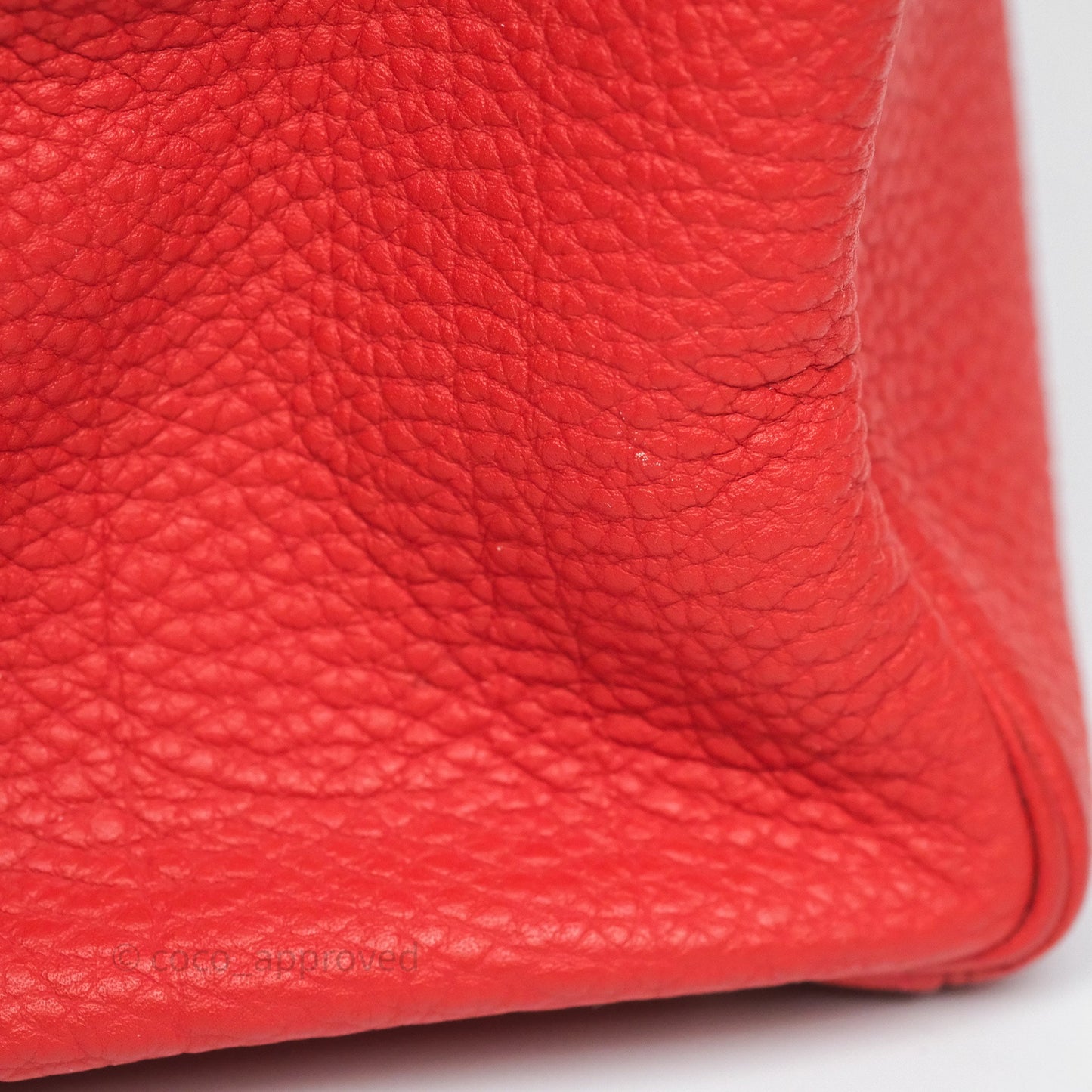Hermès Kelly 35 Retourne Red Togo Palladium Hardware