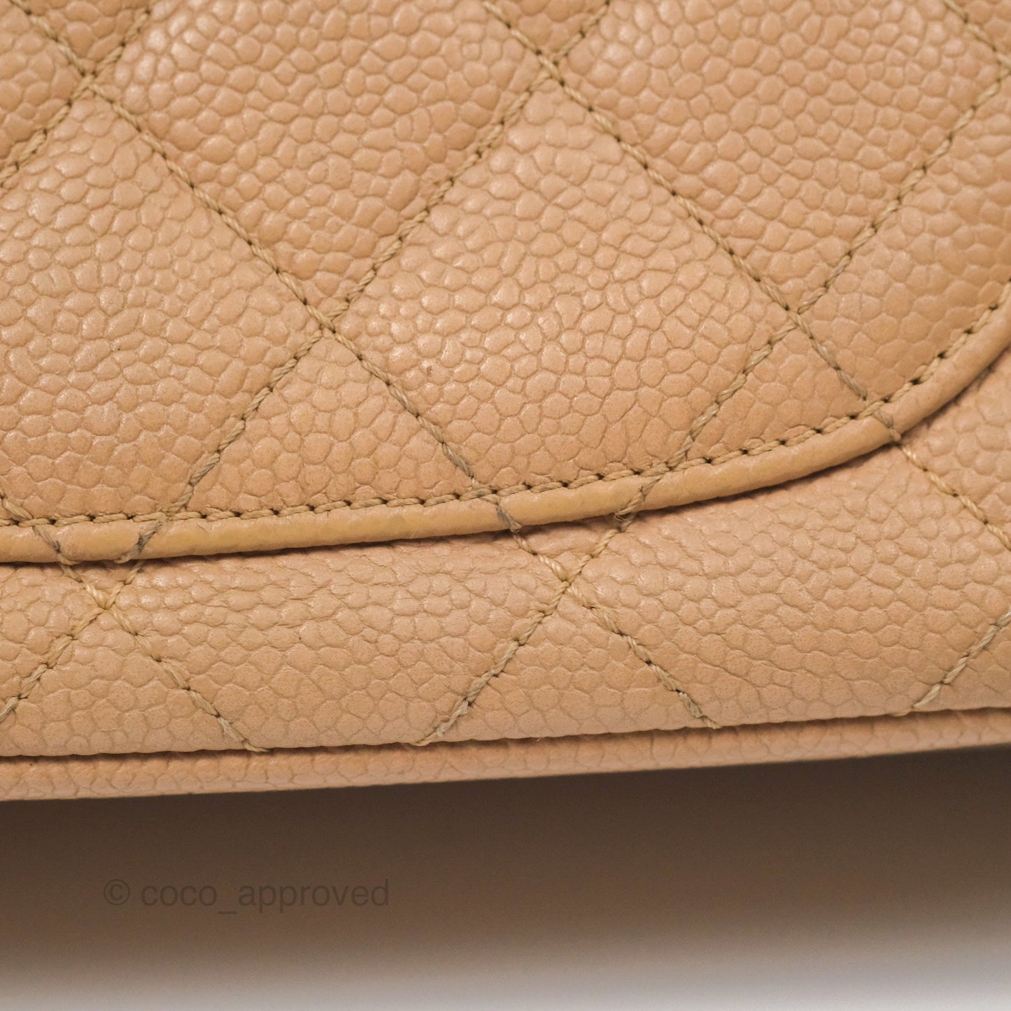 Chanel Small CC Filigree Flap Quilted Beige Black Caviar