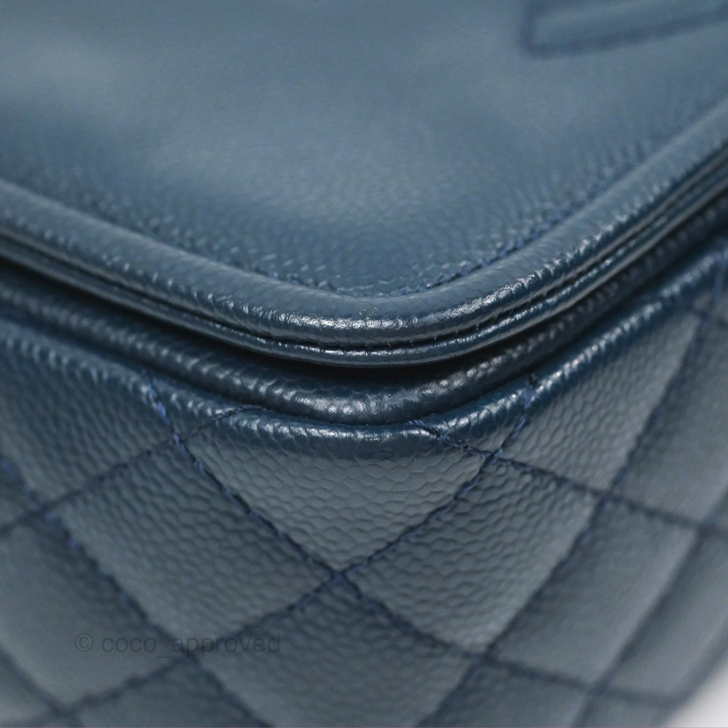Chanel Medium Timeless CC Flap Bag Navy Caviar Silver Hardware