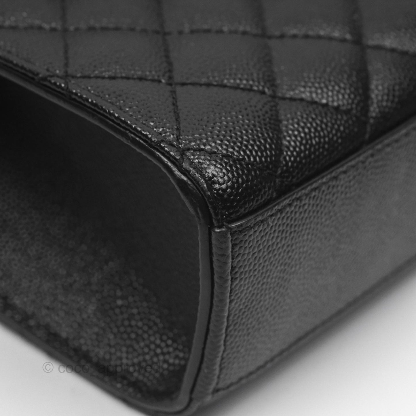 Saint Laurent Medium Envelope Black Caviar Silver Hardware