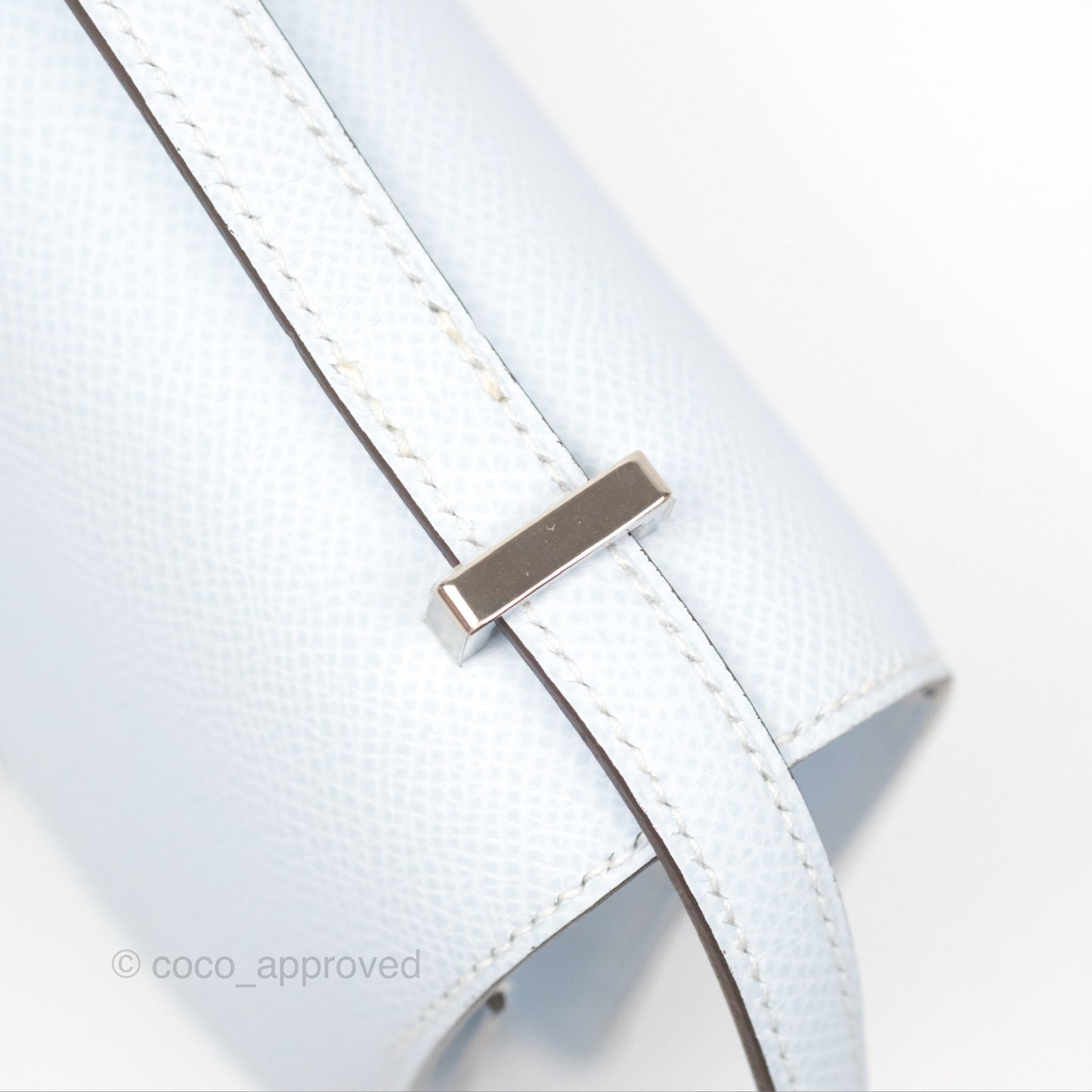 Hermès Constance Mini 18cm Blue Brume Epsom Palladium Hardware