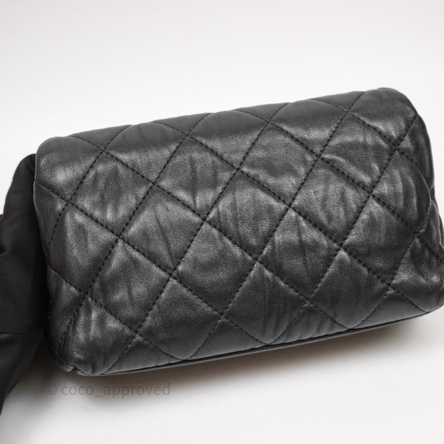 Chanel Small Hobo Bag Crumpled Black Lambskin Aged Gold Hardware