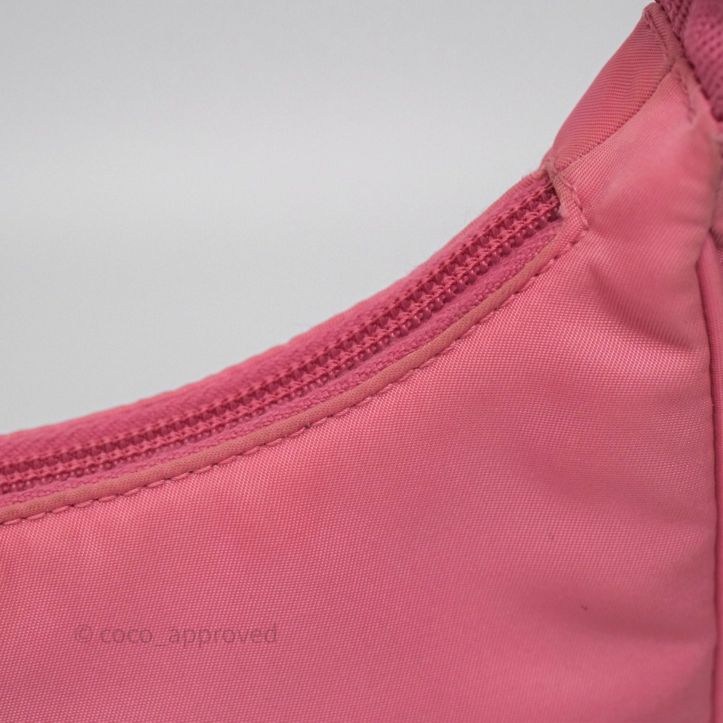 Prada Re-Edition 2005 Nylon Mini Bag Pink Silver Hardware