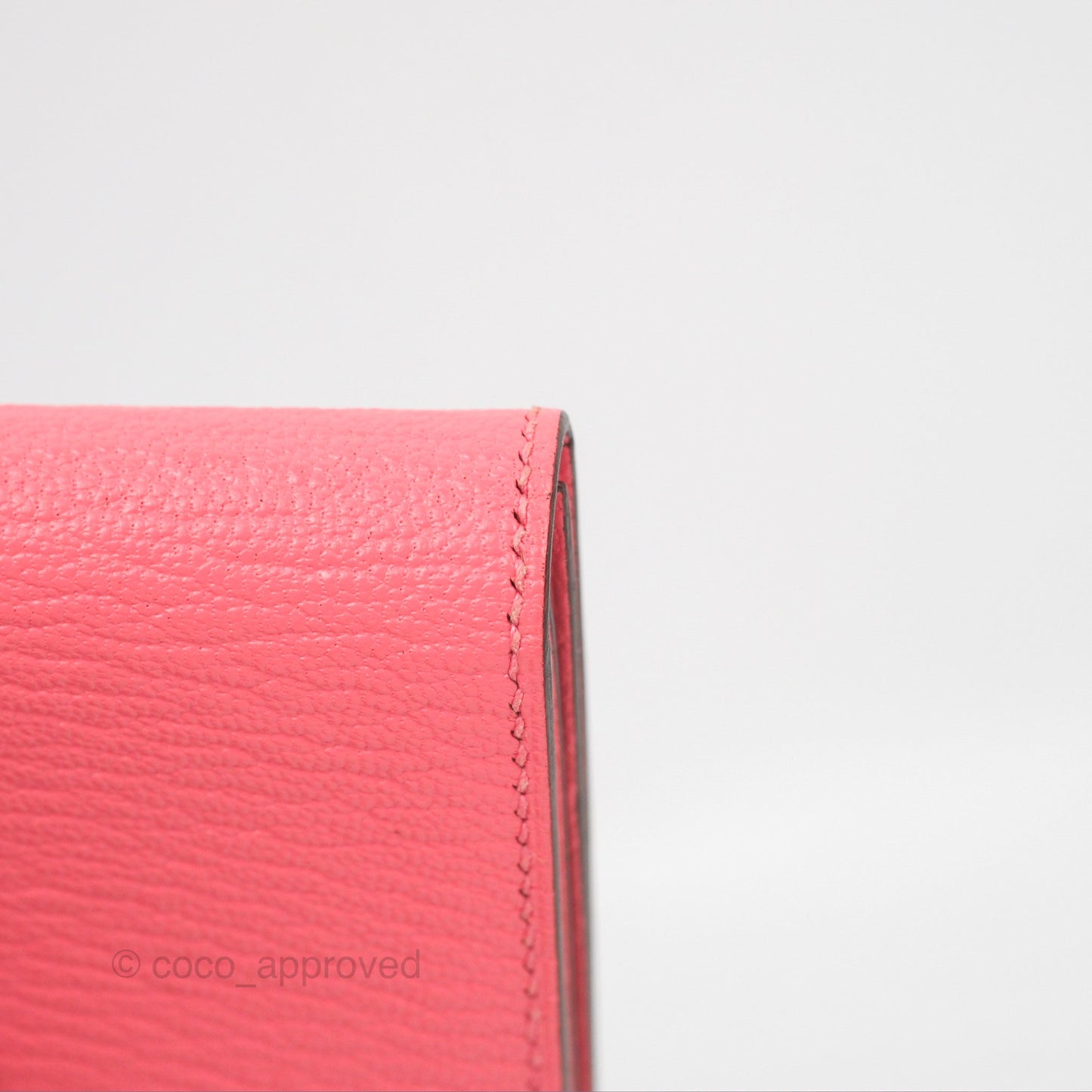Hermès Bearn Card Holder Rose Ete Chevre Mysore Palladium Hardware