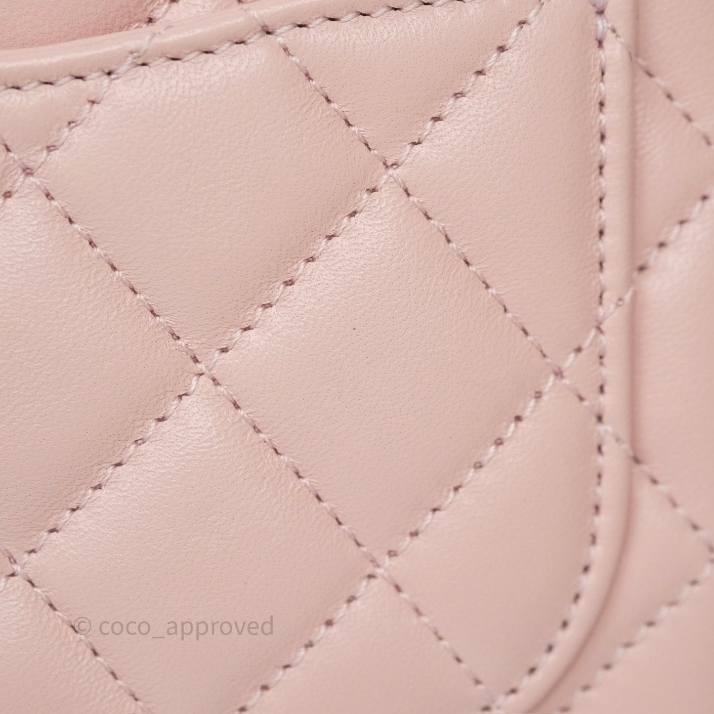 Chanel Pearl Crush Mini Square Quilted Light Pink Lambskin Aged Gold Hardware